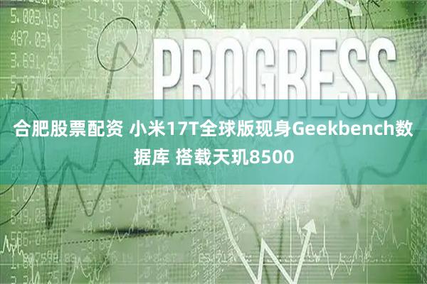 合肥股票配资 小米17T全球版现身Geekbench数据库 搭载天玑8500